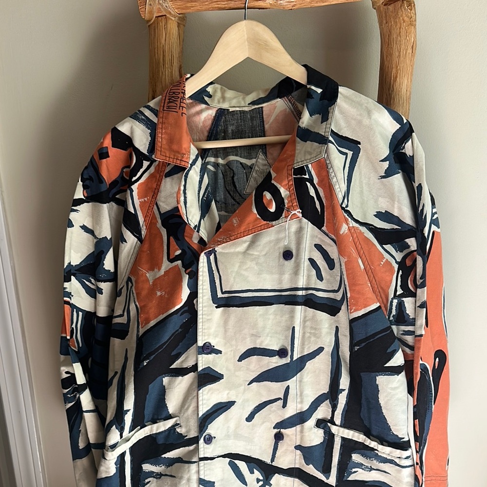 RARE Mike Vollbrach Sport Abstract Light Weight Military Jacket - Picture 1 of 7